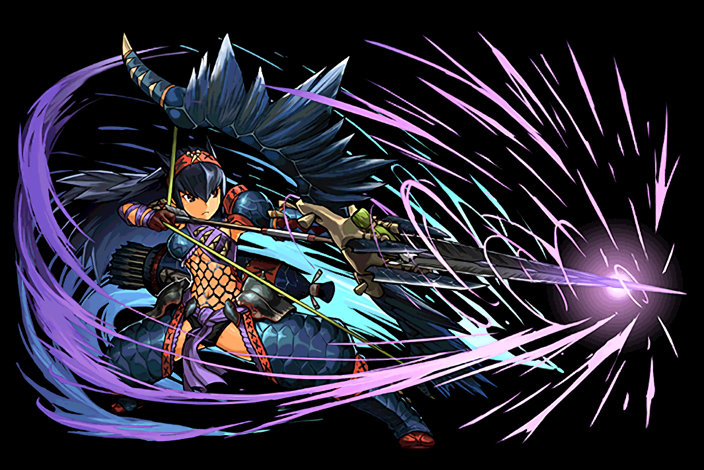 【パズドラ】3人マルチ　極限の闘技場　神格の表裏　ハンター♀ナルガ装備でクリア！【動画あり】の画像