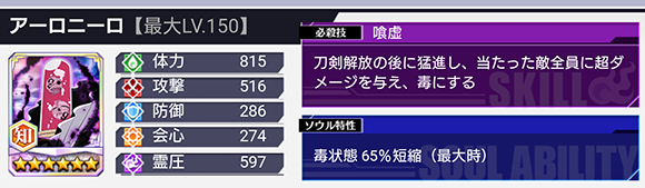 アーロニーロステータス