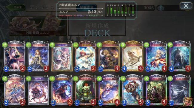 姫薔薇エルフデッキレシピ