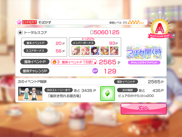 通常ライブリザルト