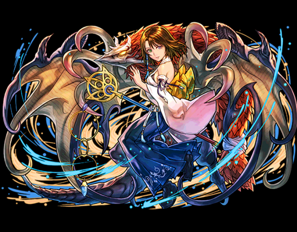 FFコラボのユウナです。コンボ強化を2個持ち、回復力が高いため、かなり安定したキャラです。