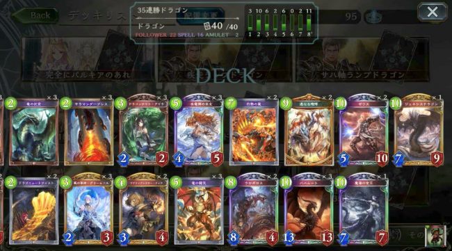 ３５連勝疾走ランプドラゴンデッキレシピ