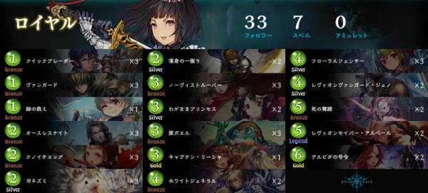 アグロロイヤルのデッキレシピ