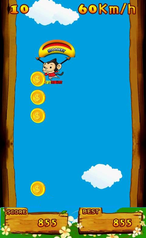 モンキーパラシュート フリー androidアプリスクリーンショット1