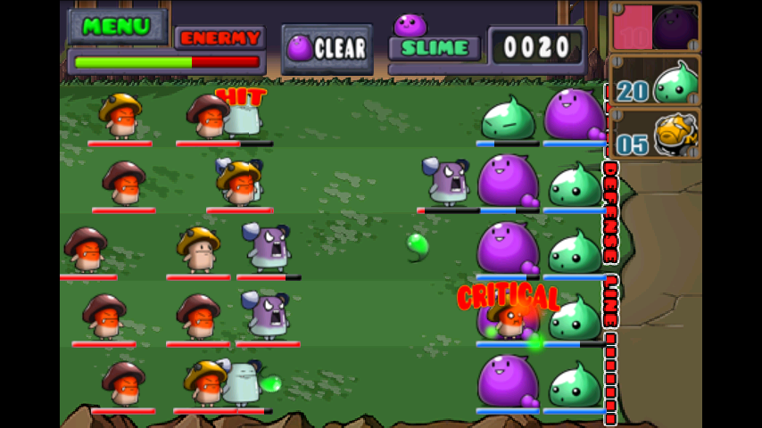 スライム対キノコ(Slime vs. Mushroom) androidアプリスクリーンショット1
