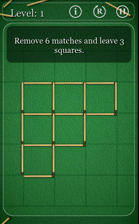 androidアプリ マッチ棒パズル攻略スクリーンショット1