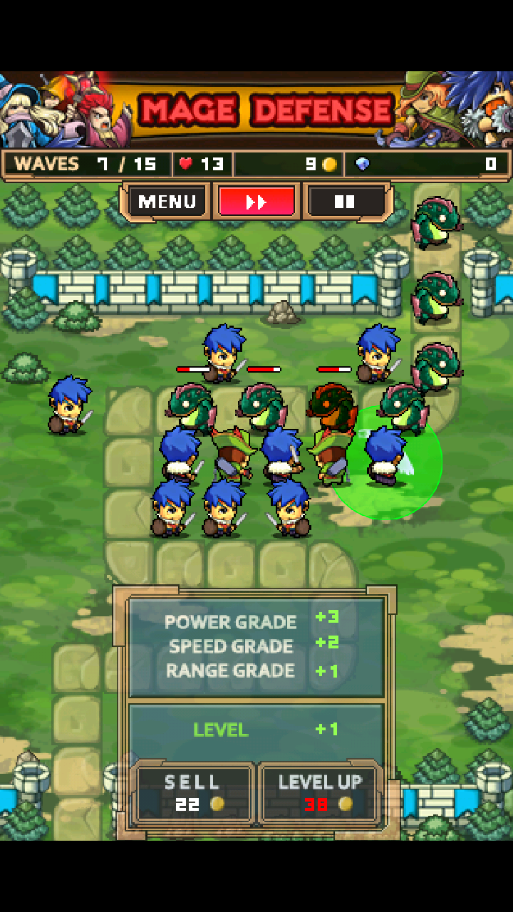 androidアプリ 魔法師ディフェンス攻略スクリーンショット2
