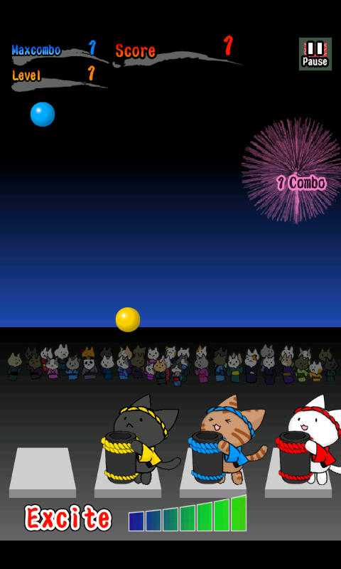 androidアプリ ネコ花火攻略スクリーンショット2