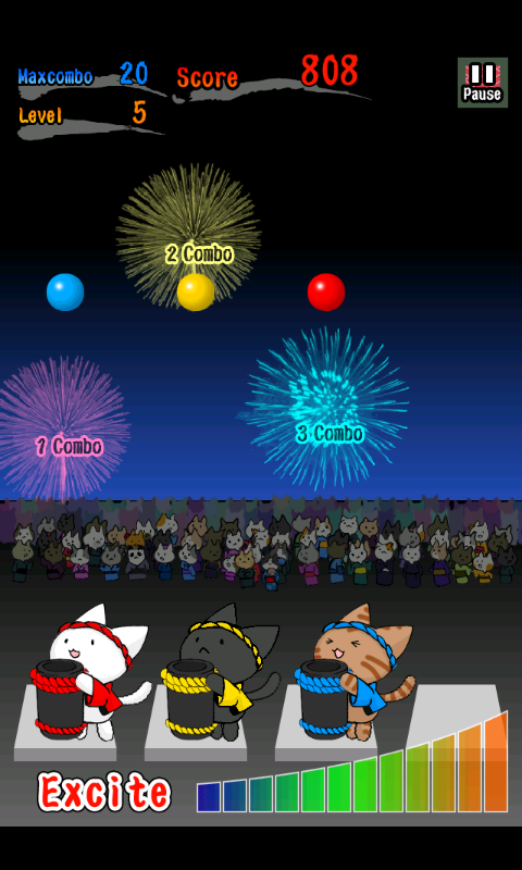 androidアプリ ネコ花火攻略スクリーンショット3
