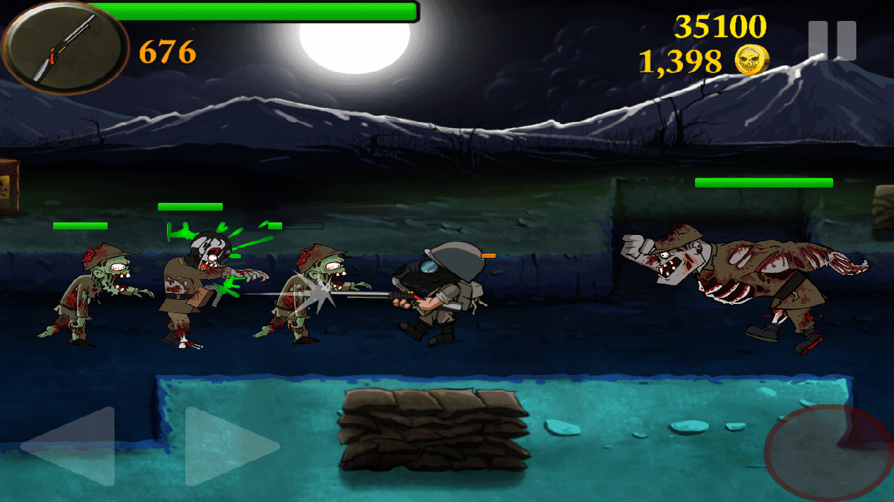 ゾンビのトレンチベスト戦争ゲーム androidアプリスクリーンショット1