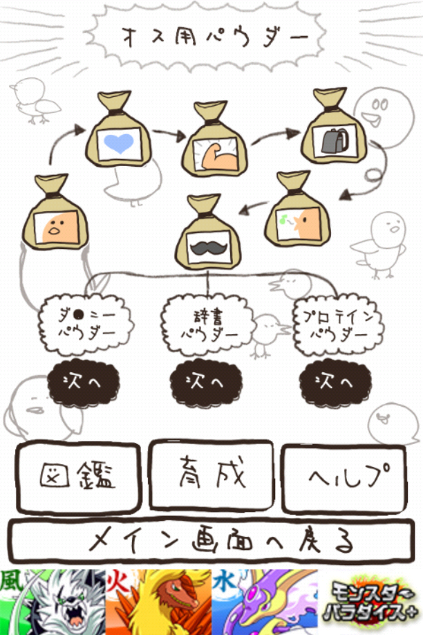 androidアプリ 小鳥パウダーでらっくす【産卵育成ゲーム】攻略スクリーンショット4