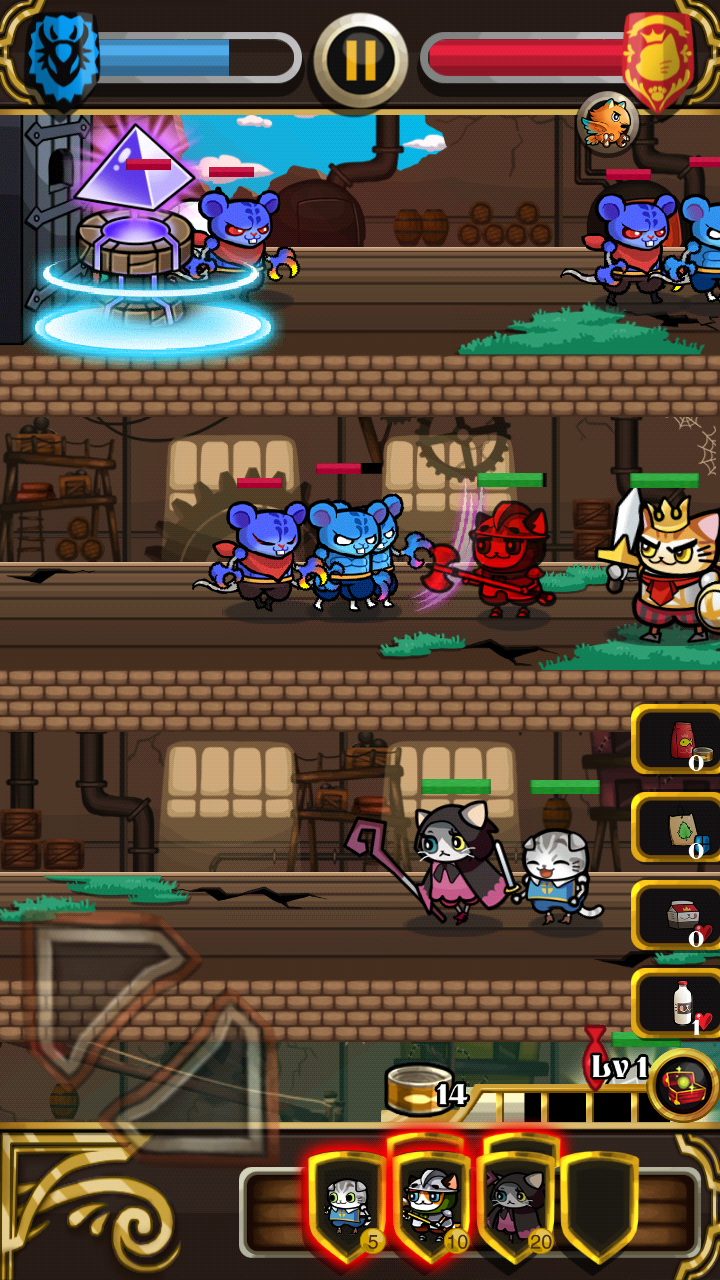 キャットvsドラゴン androidアプリスクリーンショット1