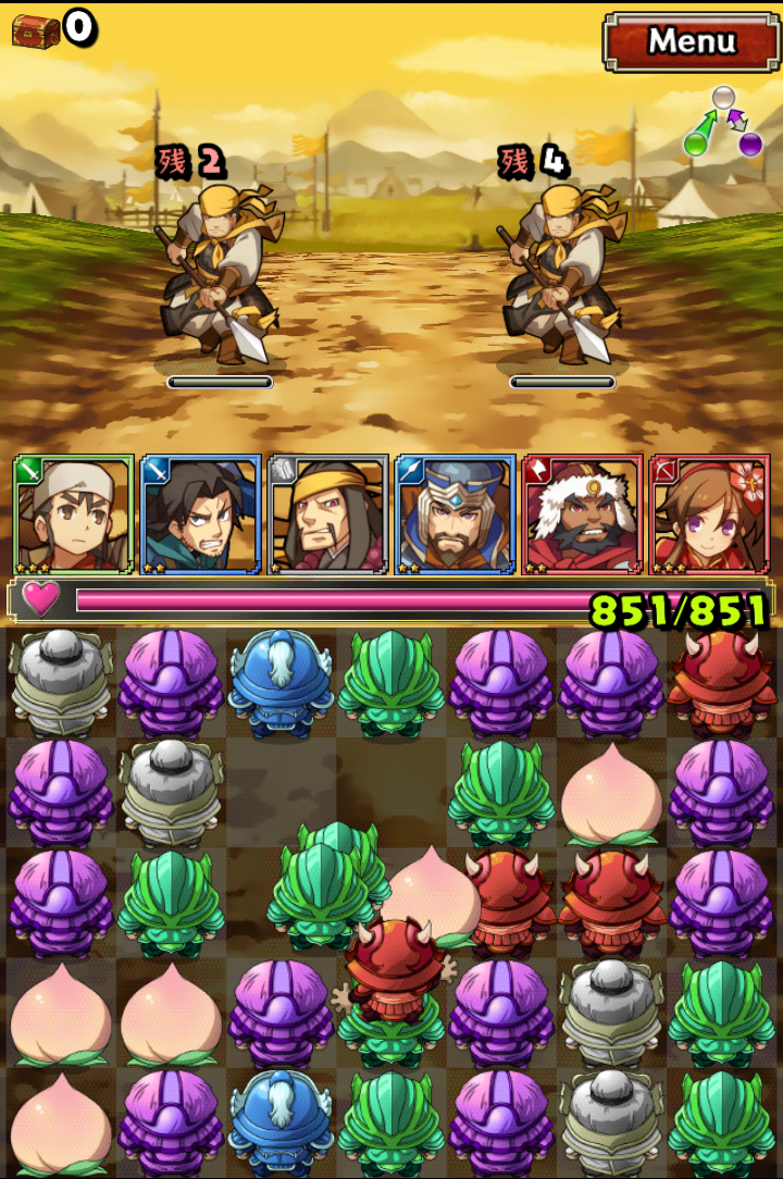androidアプリ 三国志パズル大戦攻略スクリーンショット4