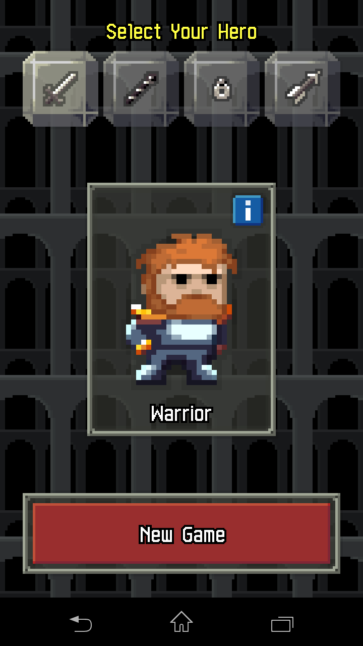 androidアプリ Pixel Dungeon攻略スクリーンショット1