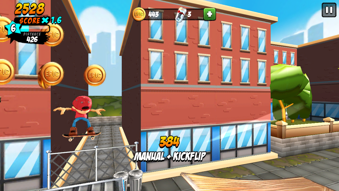 androidアプリ Epic Skater攻略スクリーンショット3
