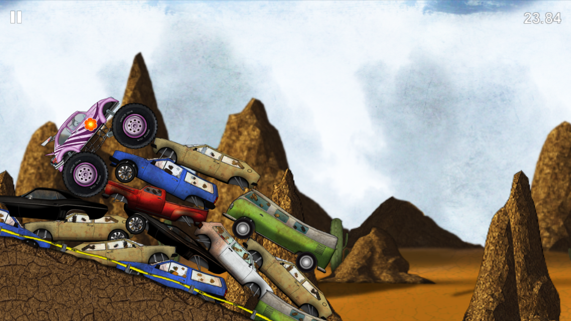 androidアプリ Stickman Downhill Monstertruck攻略スクリーンショット2