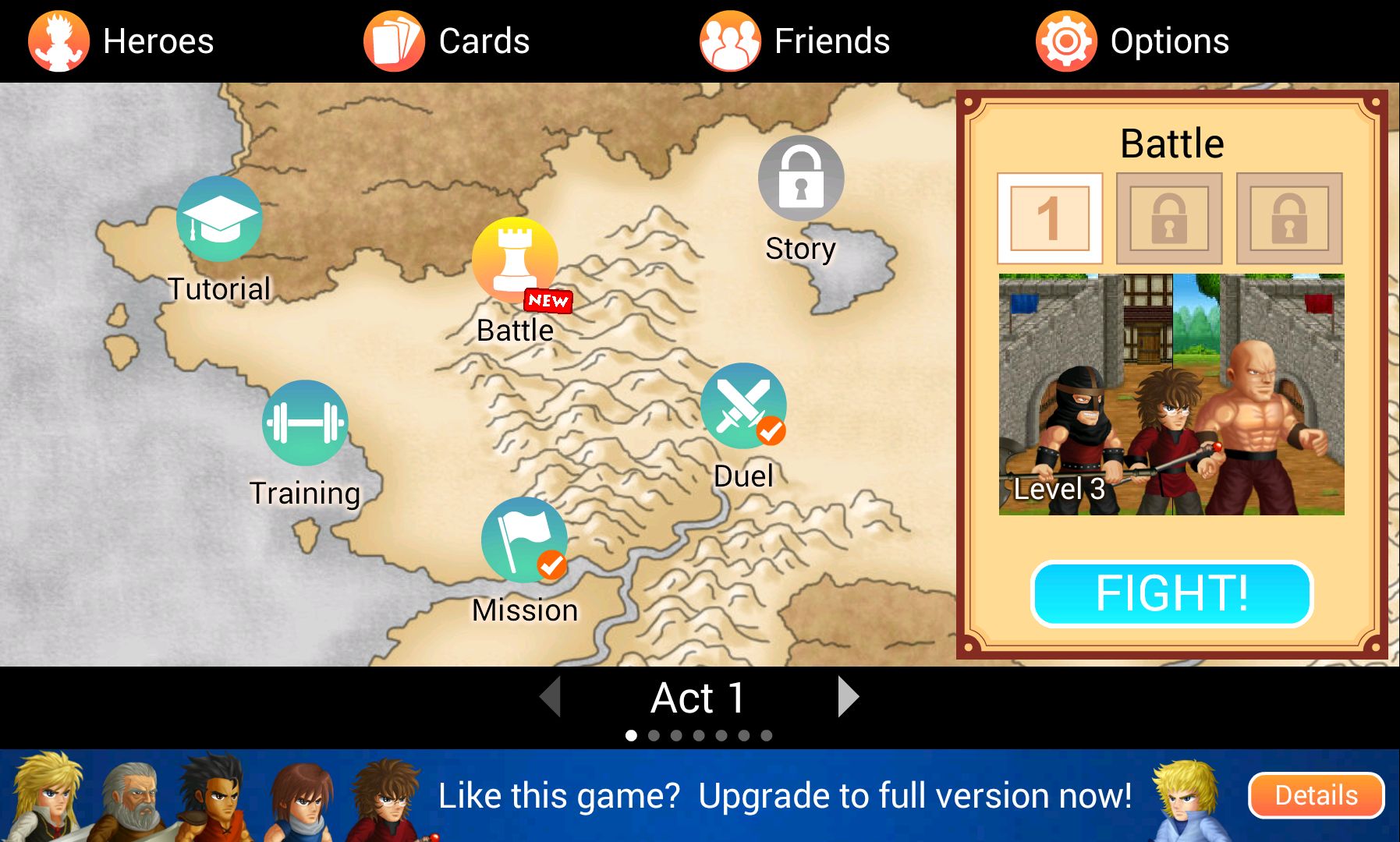androidアプリ Hero Fighter X攻略スクリーンショット1