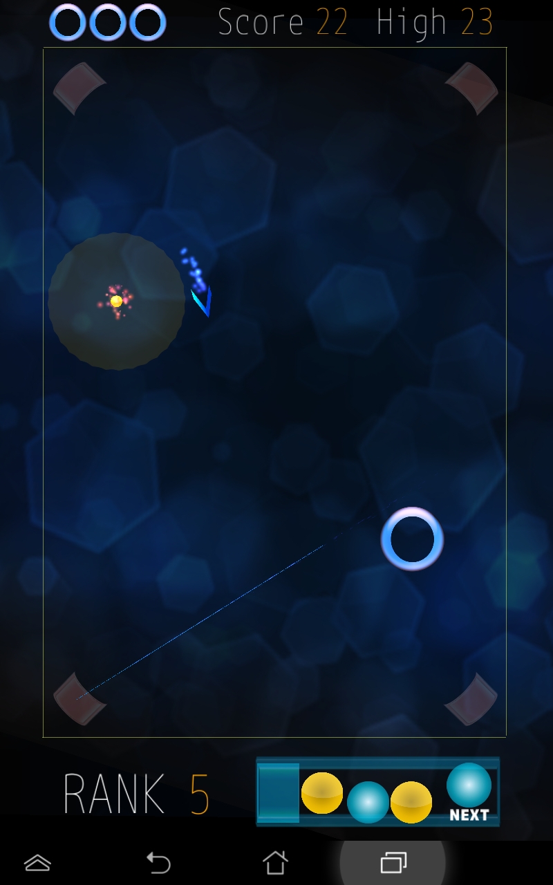 androidアプリ GravityHoles攻略スクリーンショット2
