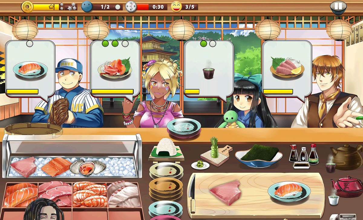 Sushi Diner - Fun Cooking Game androidアプリスクリーンショット1
