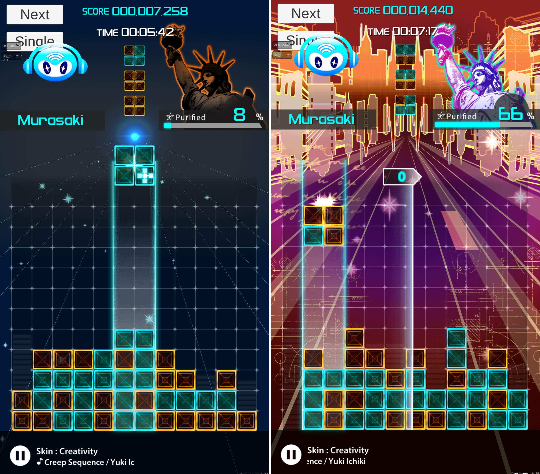 LUMINES パズル＆ミュージック androidアプリスクリーンショット2
