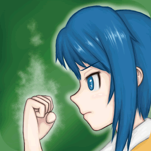 素手でドラゴンを倒す少女の画像