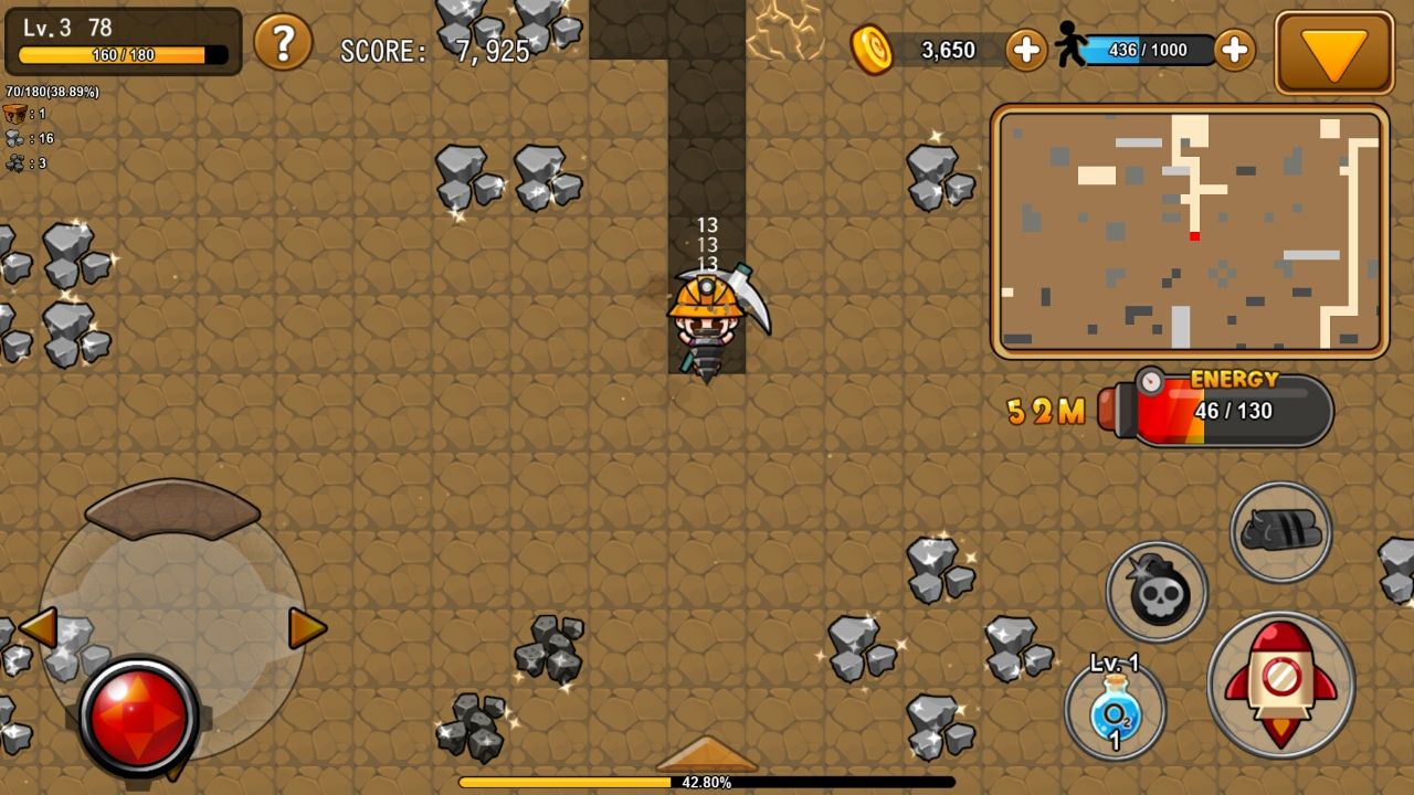 androidアプリ 土を掘って鉱物をさがして攻略スクリーンショット2
