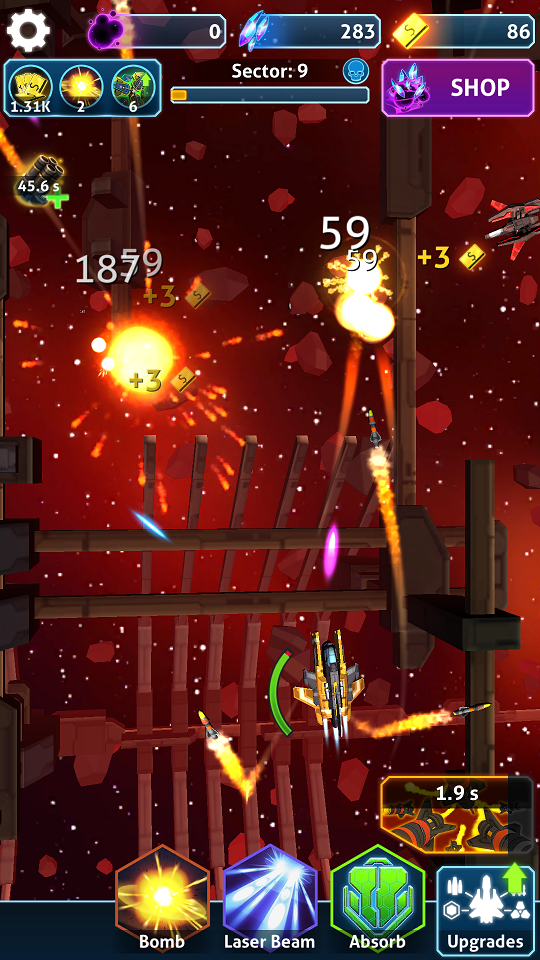 androidアプリ Idle Space攻略スクリーンショット1
