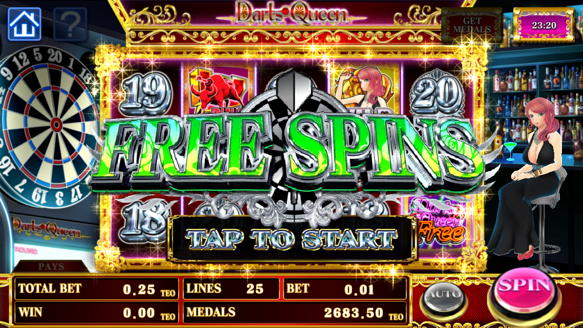 androidアプリ Darts Queen～ダーツクイーン～VIDEO SLOT攻略スクリーンショット1