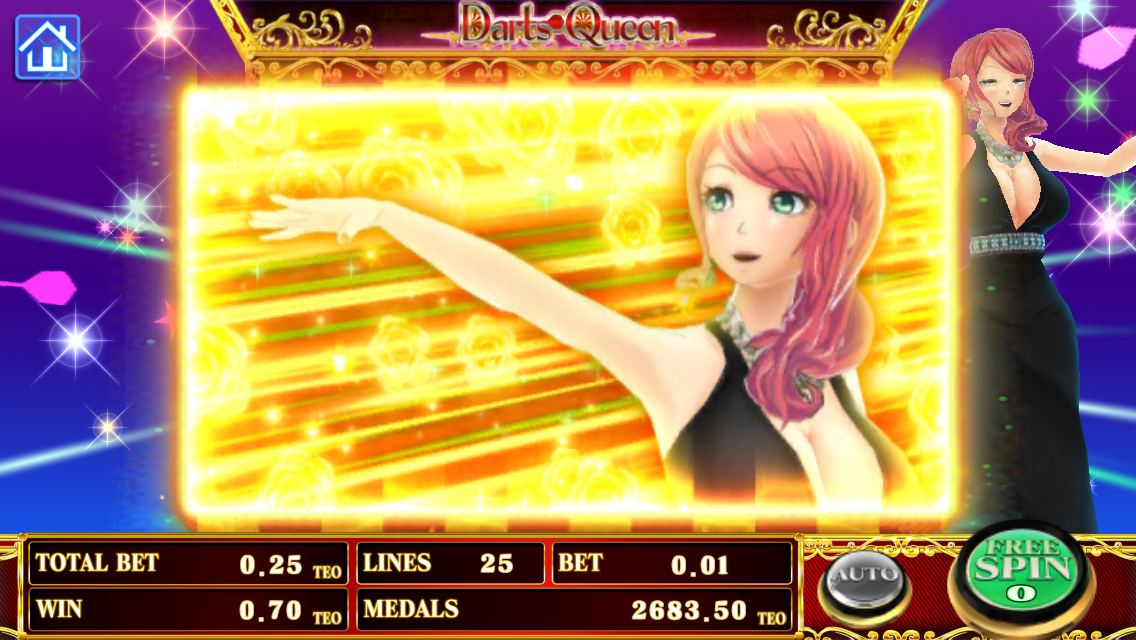 androidアプリ Darts Queen～ダーツクイーン～VIDEO SLOT攻略スクリーンショット3