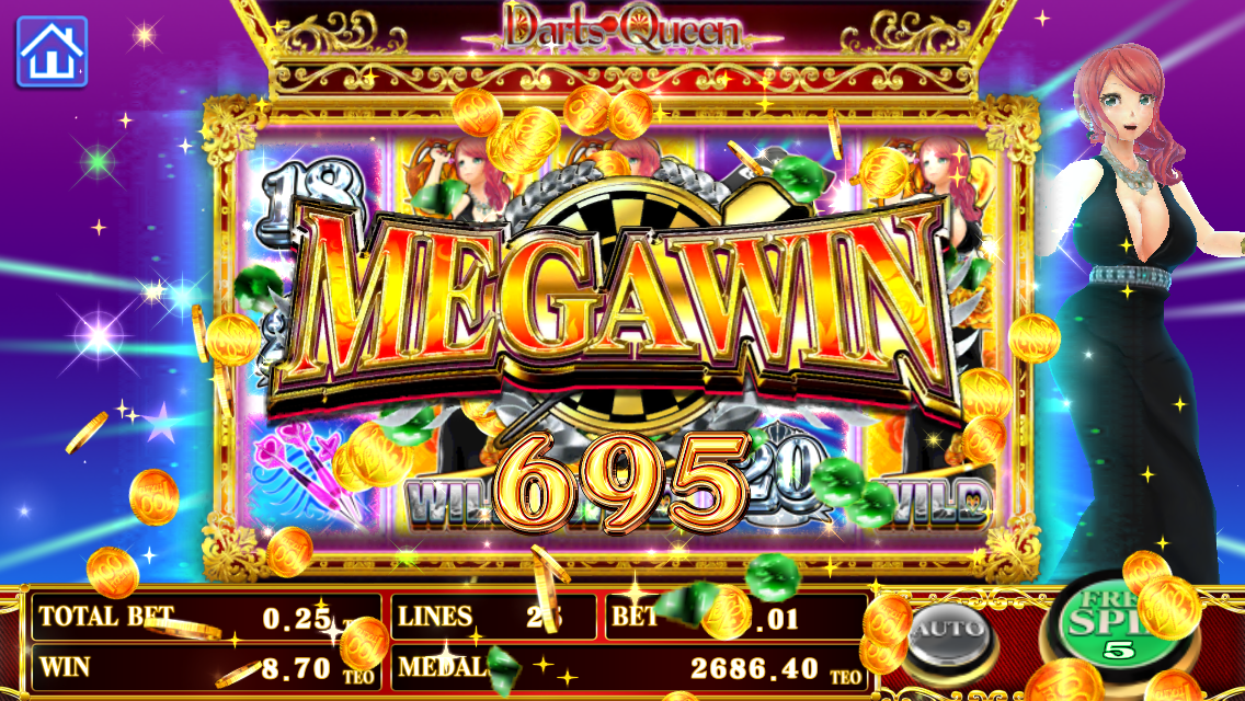 androidアプリ Darts Queen～ダーツクイーン～VIDEO SLOT攻略スクリーンショット4