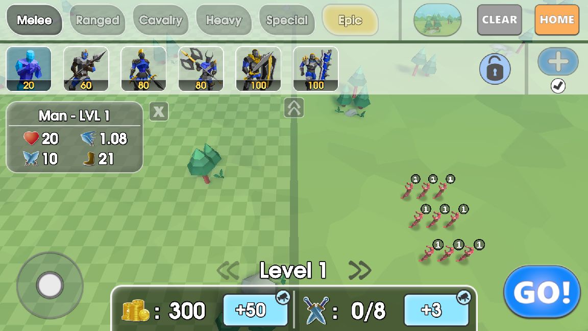 androidアプリ Epic Battle Simulator 2攻略スクリーンショット1