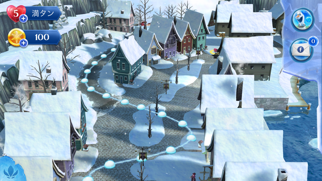 androidアプリ アナと雪の女王 Free Fall：スノーショット攻略スクリーンショット1