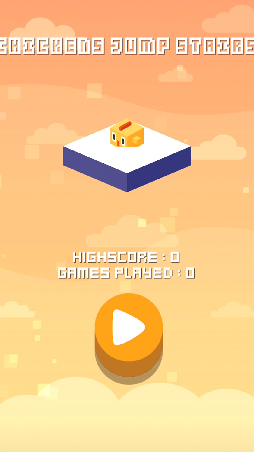 androidアプリ Chickens Jump Stairs攻略スクリーンショット1