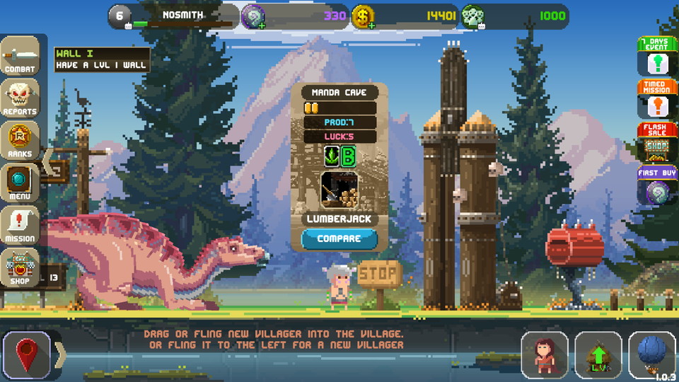 androidアプリ Tiny Dino World：Return（タイニーディノワールド）攻略スクリーンショット2