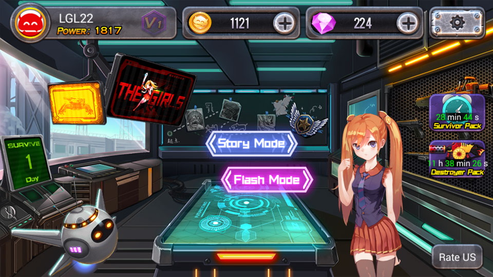 androidアプリ The Girls：Zombie Killer（ザ・ガールズ）攻略スクリーンショット1