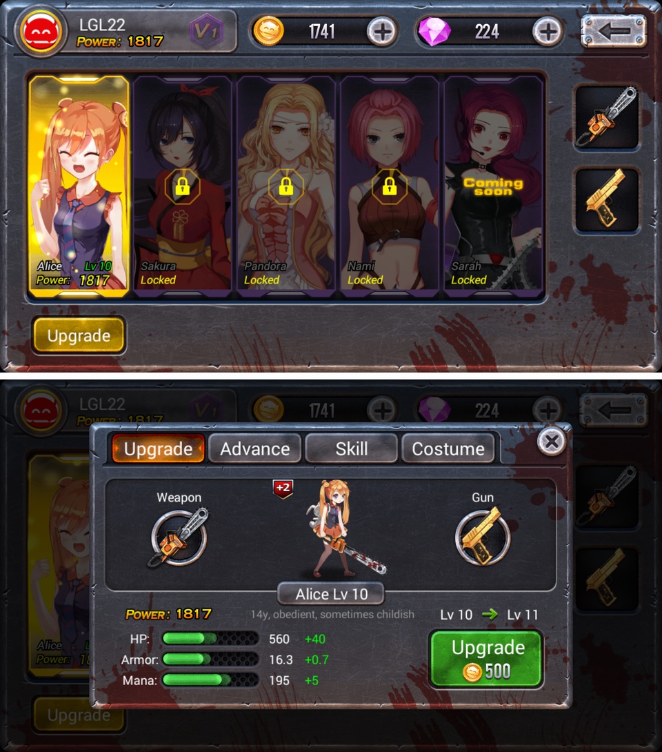 The Girls：Zombie Killer（ザ・ガールズ） androidアプリスクリーンショット3
