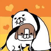 パンダと犬　いつでも犬かわいーぬのアプリアイコン