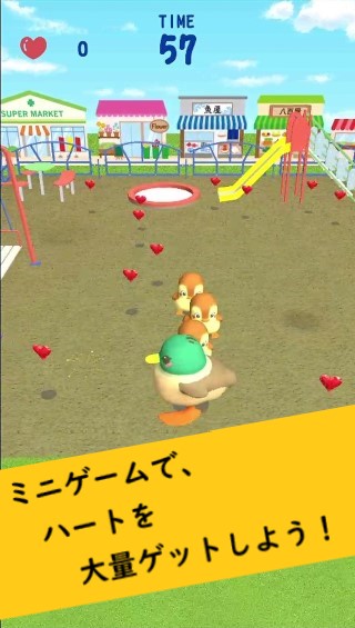かもさんぽ　癒しの動物観察ゲーム（育成シミュレーション）の画面