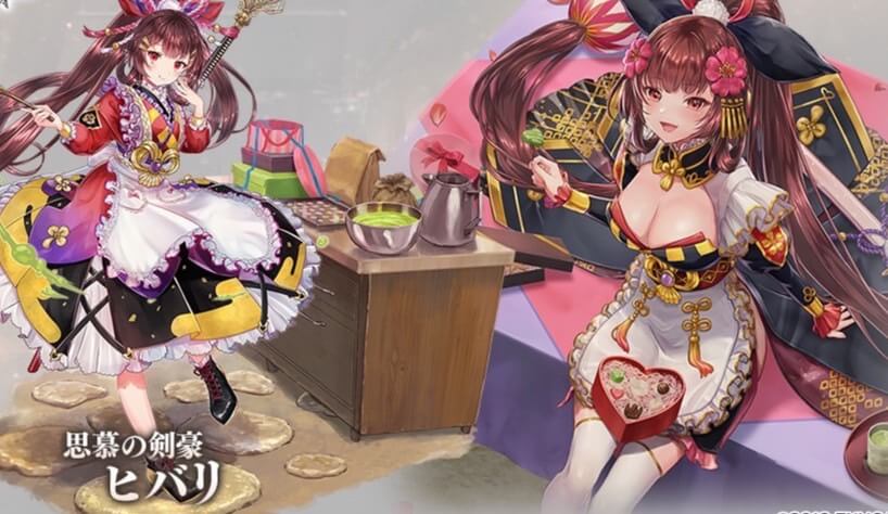 バレンタインイベントで新ユニットの剣豪ヒバリと剣姫スクハが参戦中！美少女いっぱいのタワーディフェンスRPG『千年戦争アイギスA』の画像