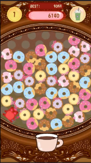 マッチパズルゲーム　Dooonuts !の画面