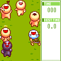 てけてけレースの当時のゲーム画面2