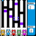 アミダボール F用の当時のゲーム画面
