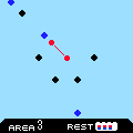 ツインボール F用の当時のゲーム画面