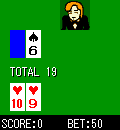 POKET BLACKJACKの当時のゲーム画面