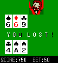 POKET BLACKJACKの当時のゲーム画面3