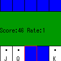 ポーカーの当時のゲーム画面