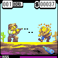 ガンファイター Ｆ用の当時のゲーム画面