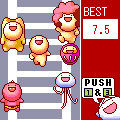 てっけてけレースの当時のゲーム画面