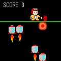 ｉロケットたたきの当時のゲーム画面