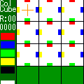 カラーキューブの当時のゲーム画面